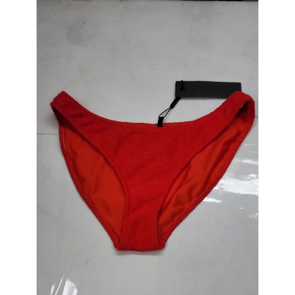 Triangl Nwt Red Terry Bikini Bottoms Size Medium